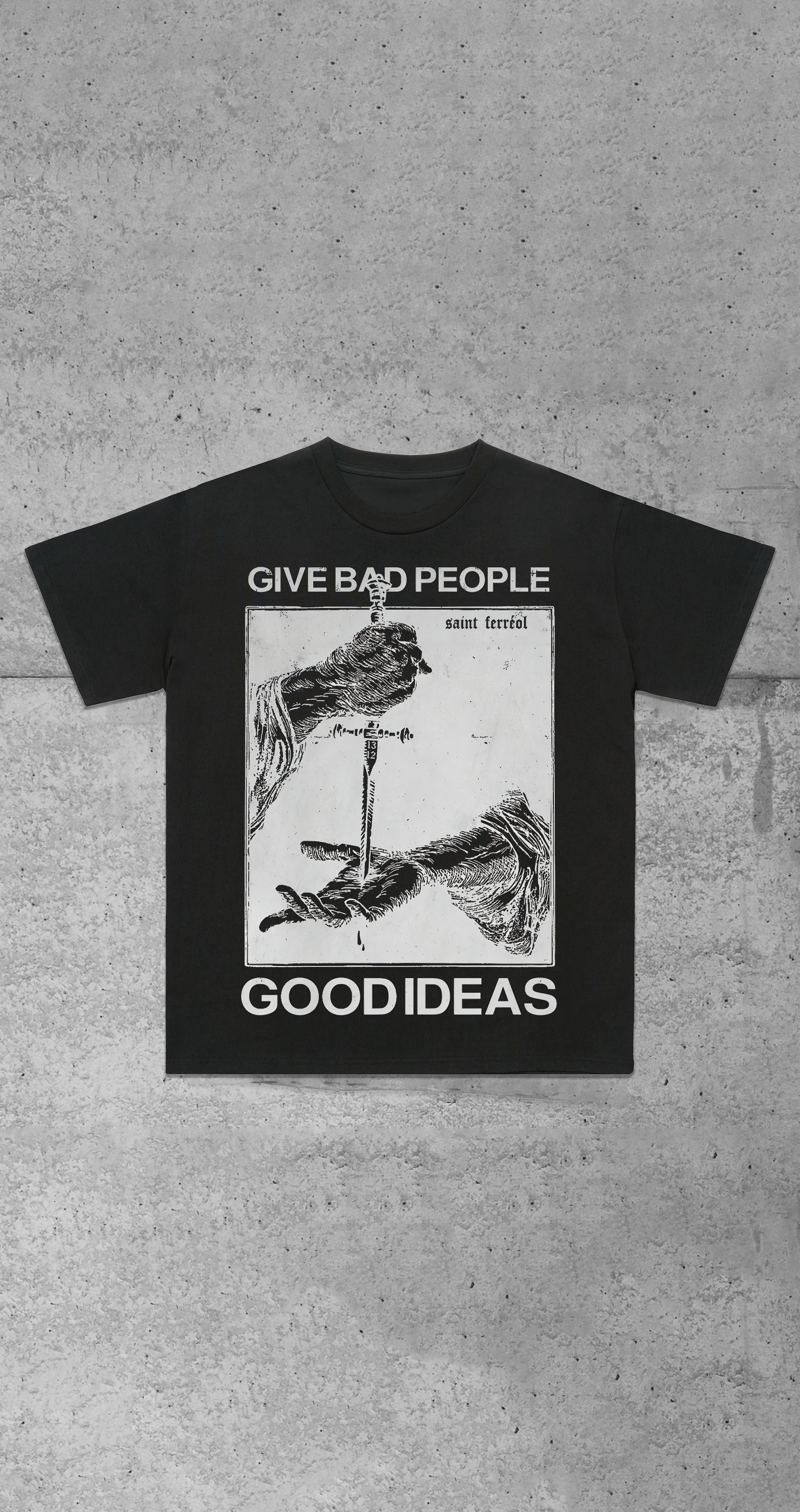 "BAD IDEAS" TEE SHIRT (BLACK)